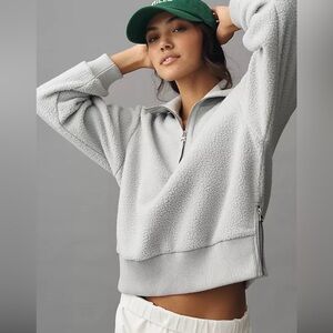 NWOT Varley Roselle Half Zip Fleece, Women’s Anthropologie’s Light Grey - Medium